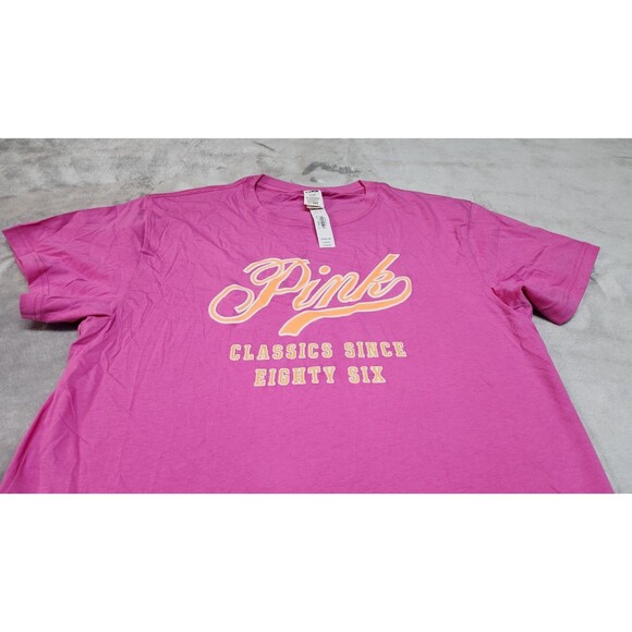 Victoria's Secret Small Pink 86 Campus Cotton Tee NWT - Picture 2 of 8